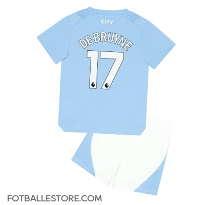Manchester City Kevin De Bruyne #17 Hjemmedraktsett Barn 2023-24 Kortermet (+ Korte bukser)